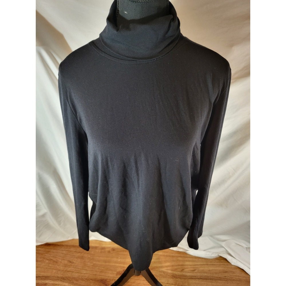 Alice Walk 100% Pima Cotton Turtleneck Minimalist Quiet Luxury L/S Shirt Size XL